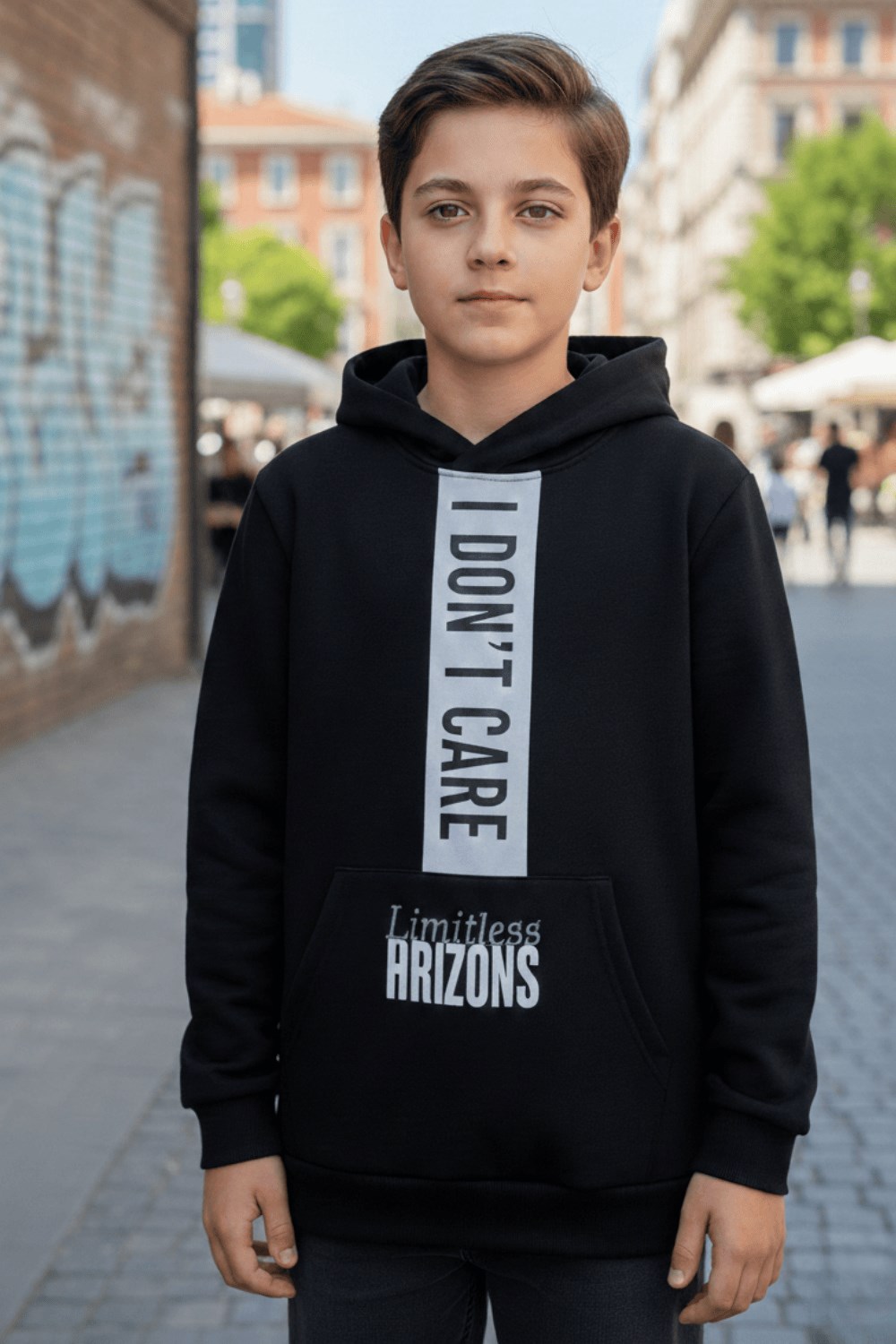 Siyah Kapüşon Sweatshirt  10  Yaş