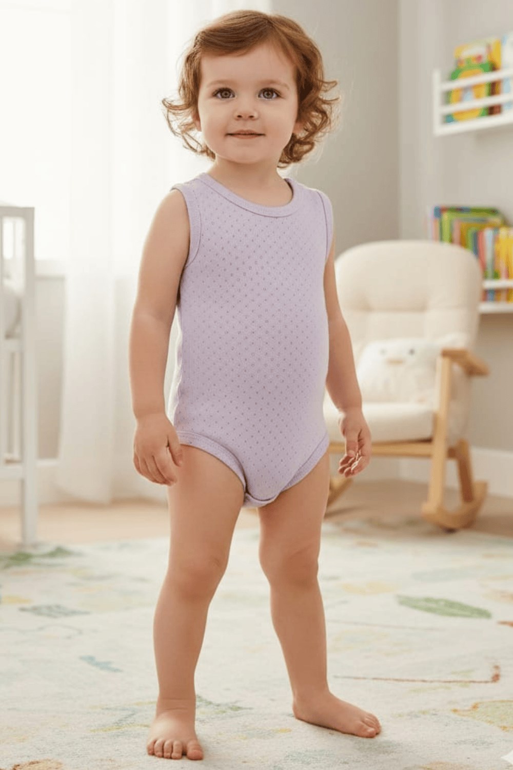 Lunarose Pamuklu Jakarlı Bebek Çıtçıtlı Zıbın