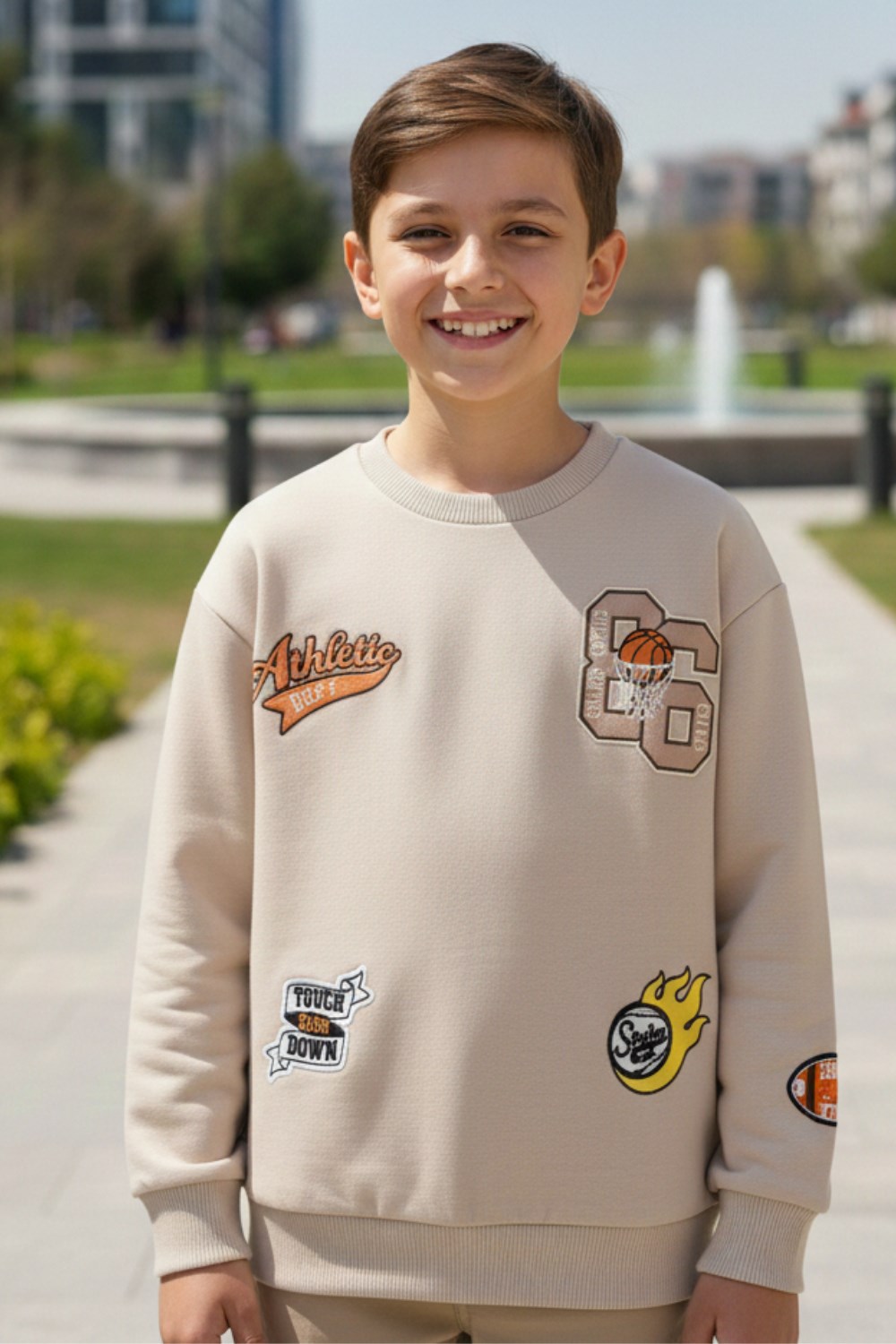 Bej Sweatshirt 8 Yaş